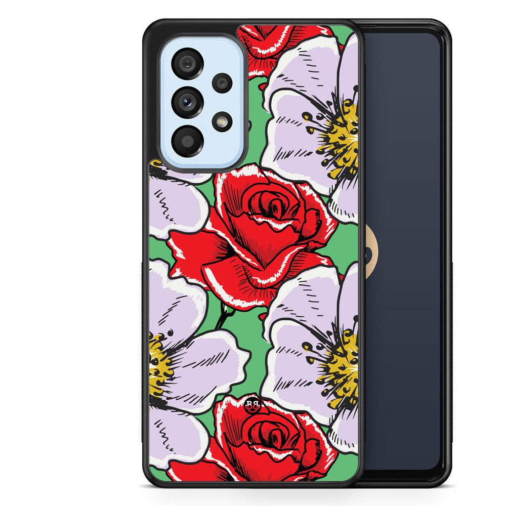 Samsung Galaxy A53 5G Case - Red & White Floral