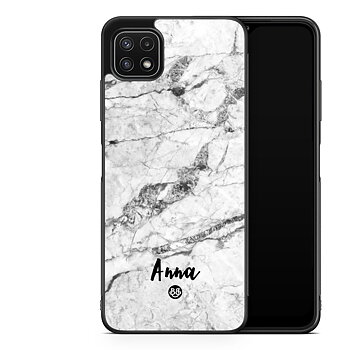 Samsung Galaxy A22 5G Custom Case - White Marble Name