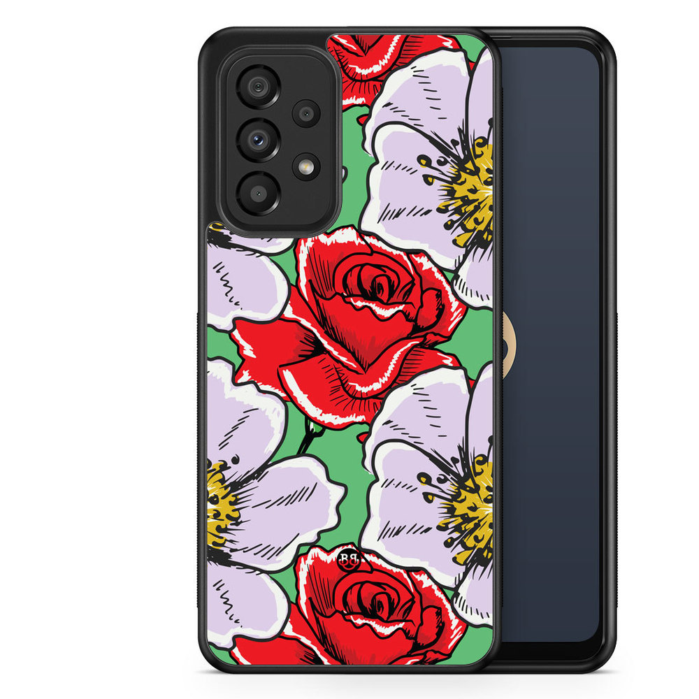 Samsung Galaxy A33 5G Case - Red & White Floral