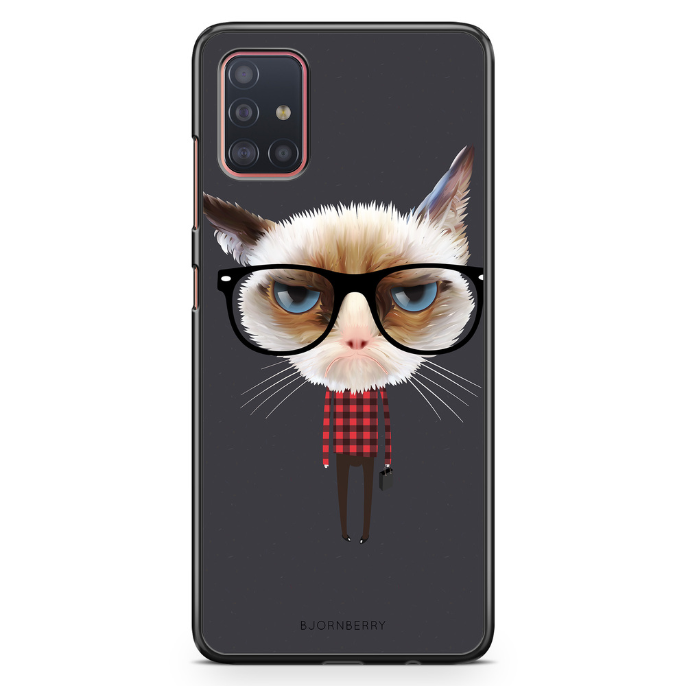 Samsung Galaxy A51 Case - Hipster Cat