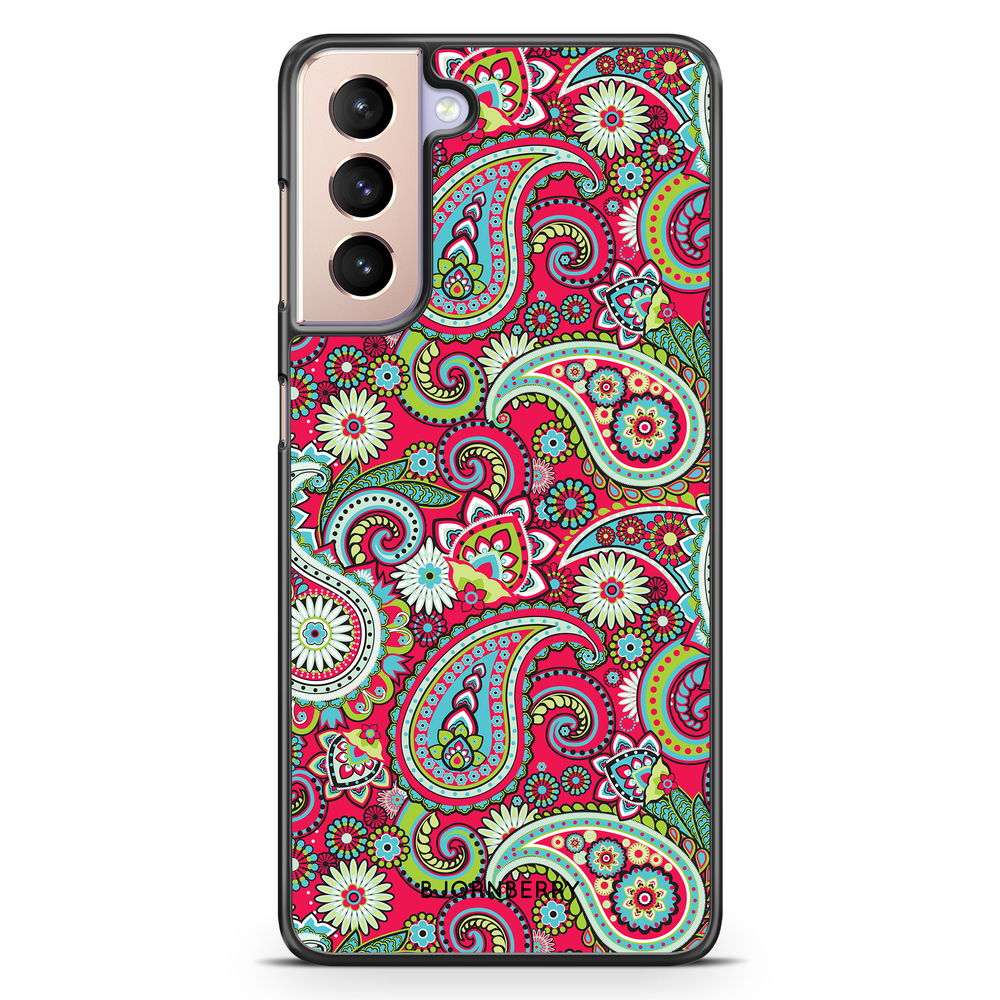 Samsung Galaxy S21 Case - Red Paisley