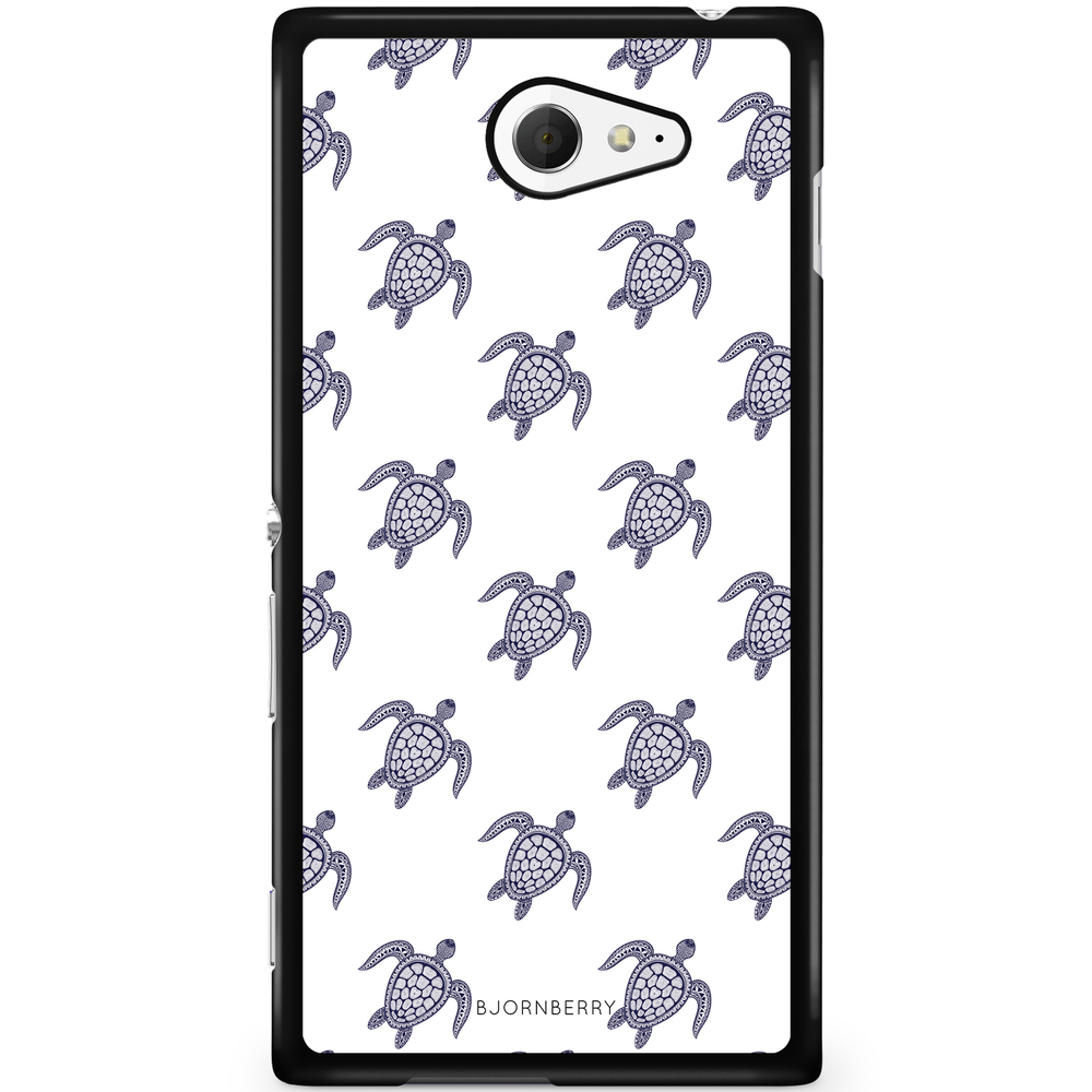 Sony Xperia M2 Aqua Case - Blue Turtles