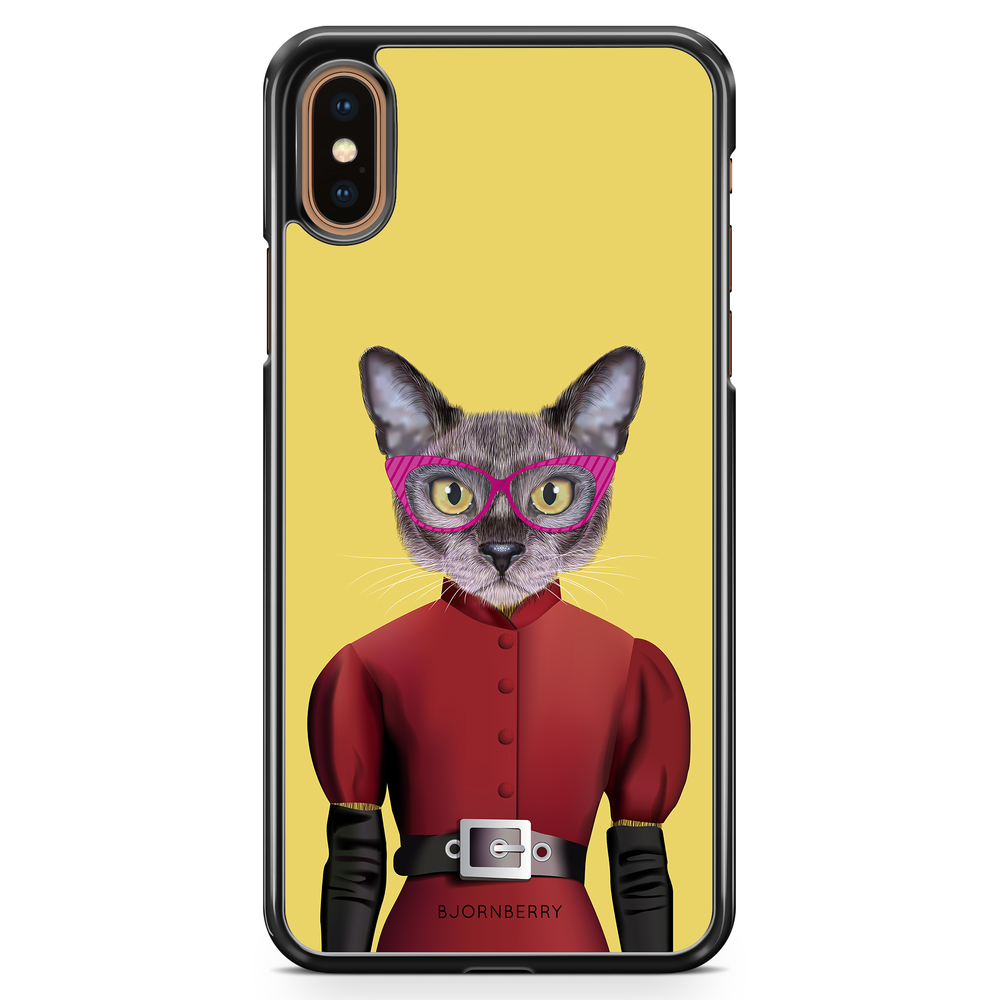 iPhone XS Max Case - Hipster Cat