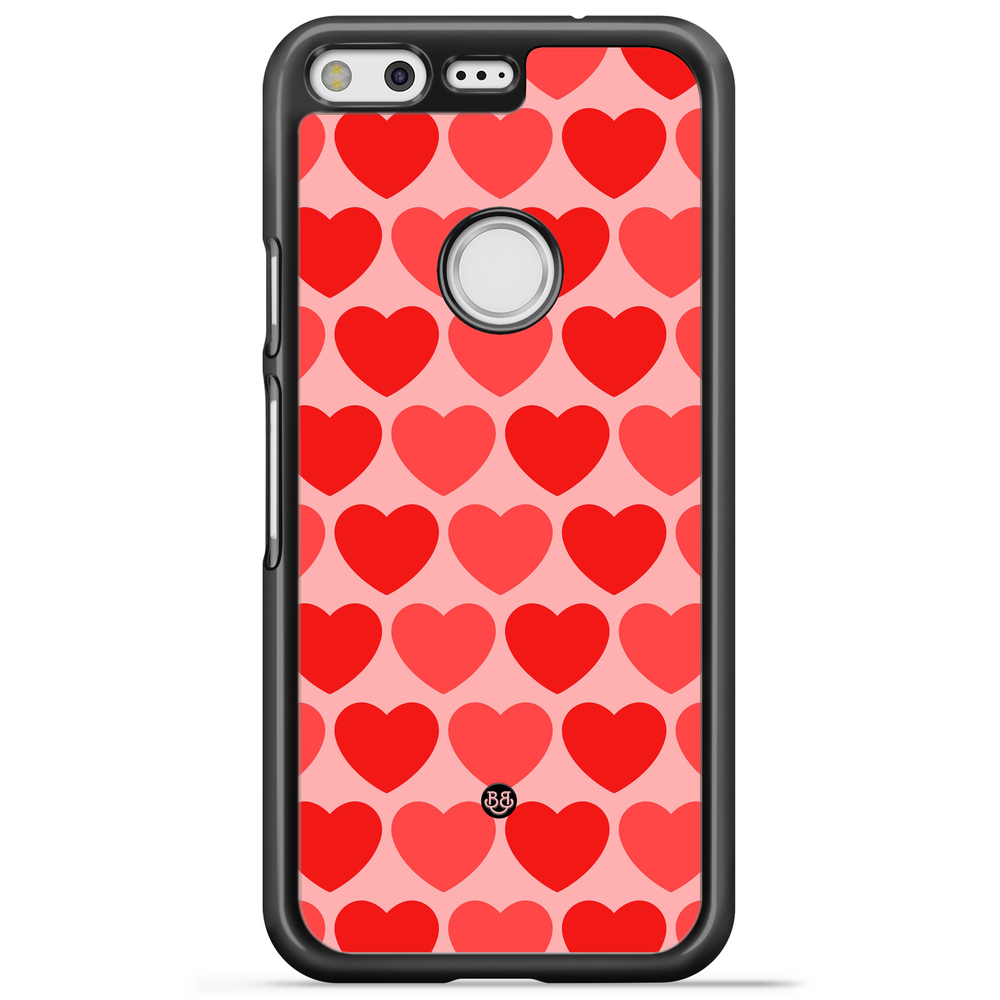 Google Pixel Case - Red Hearts