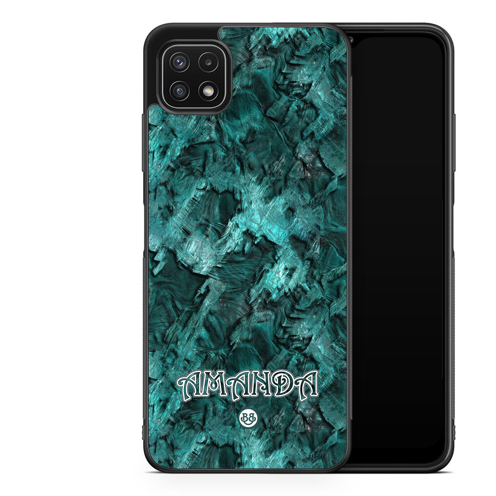Samsung Galaxy A22 5G Custom Case - Green Name