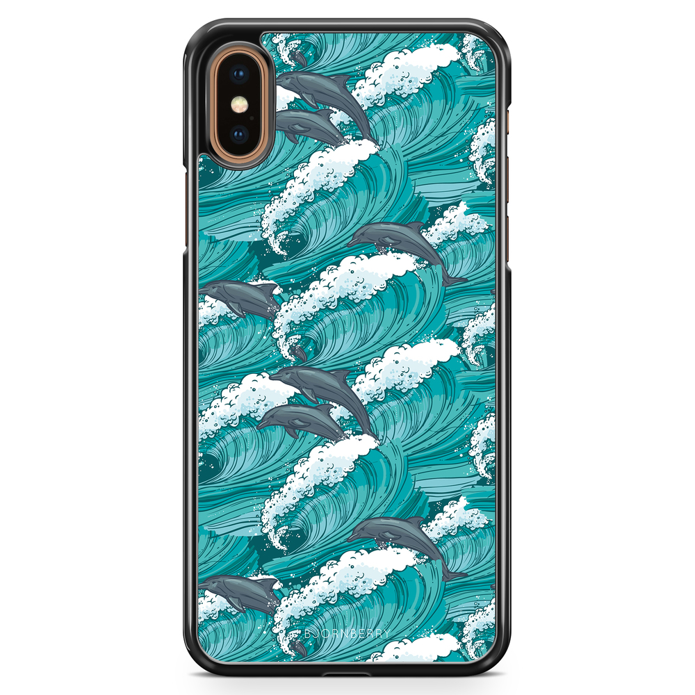 iPhone XS Max Case - Waves And Dolphins
