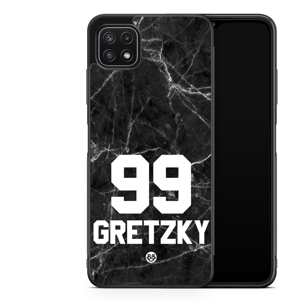 Samsung Galaxy A22 5G Custom Case - Black Marmor Number