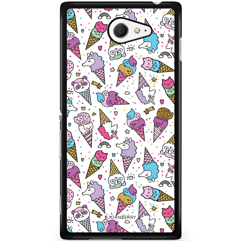 Sony Xperia M2 Aqua Case - Unicorn Ice Creams