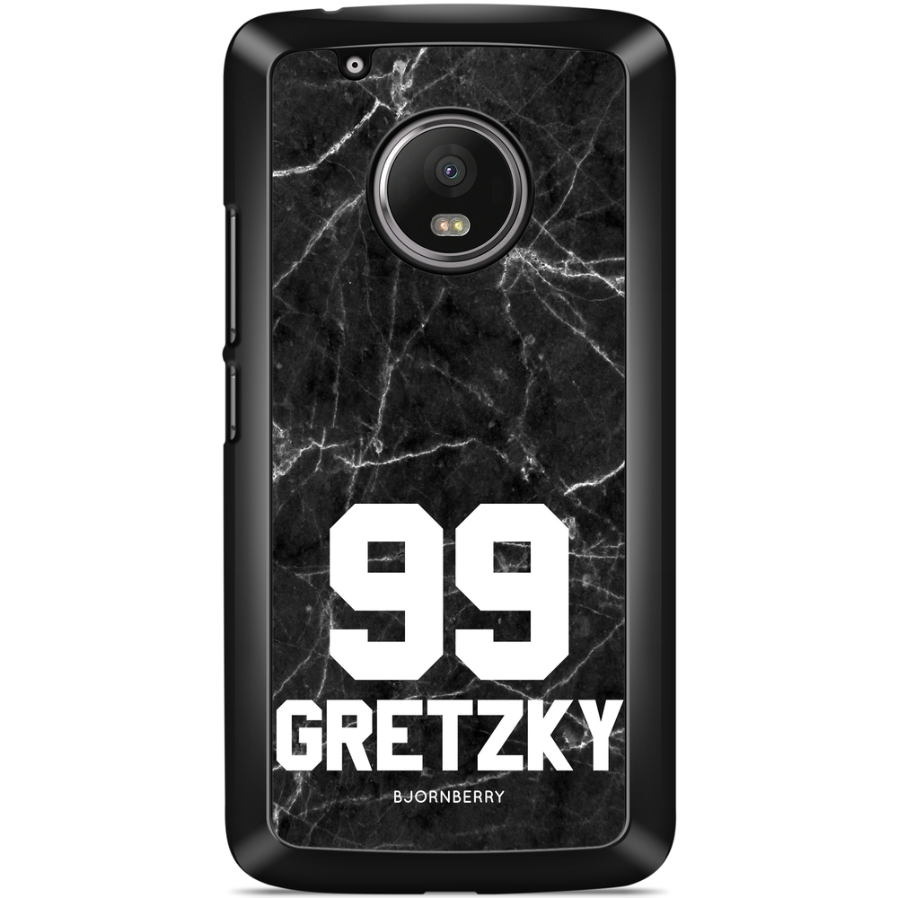 Moto G5 Case Custom - Black Marble Number