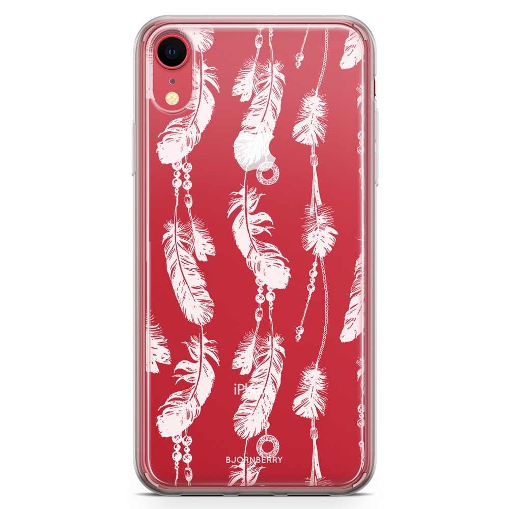 iPhone XR Fashion Case - White Feathers