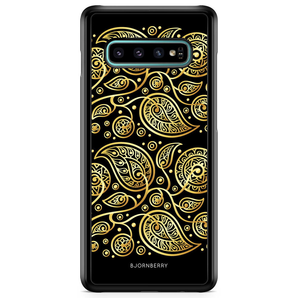 Samsung Galaxy S10 Case - Gold Flowers