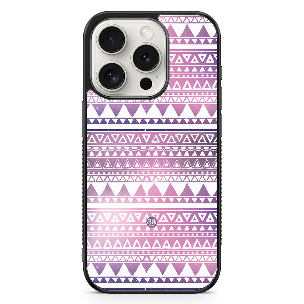 iPhone 15 Pro Case - Purple Aztec