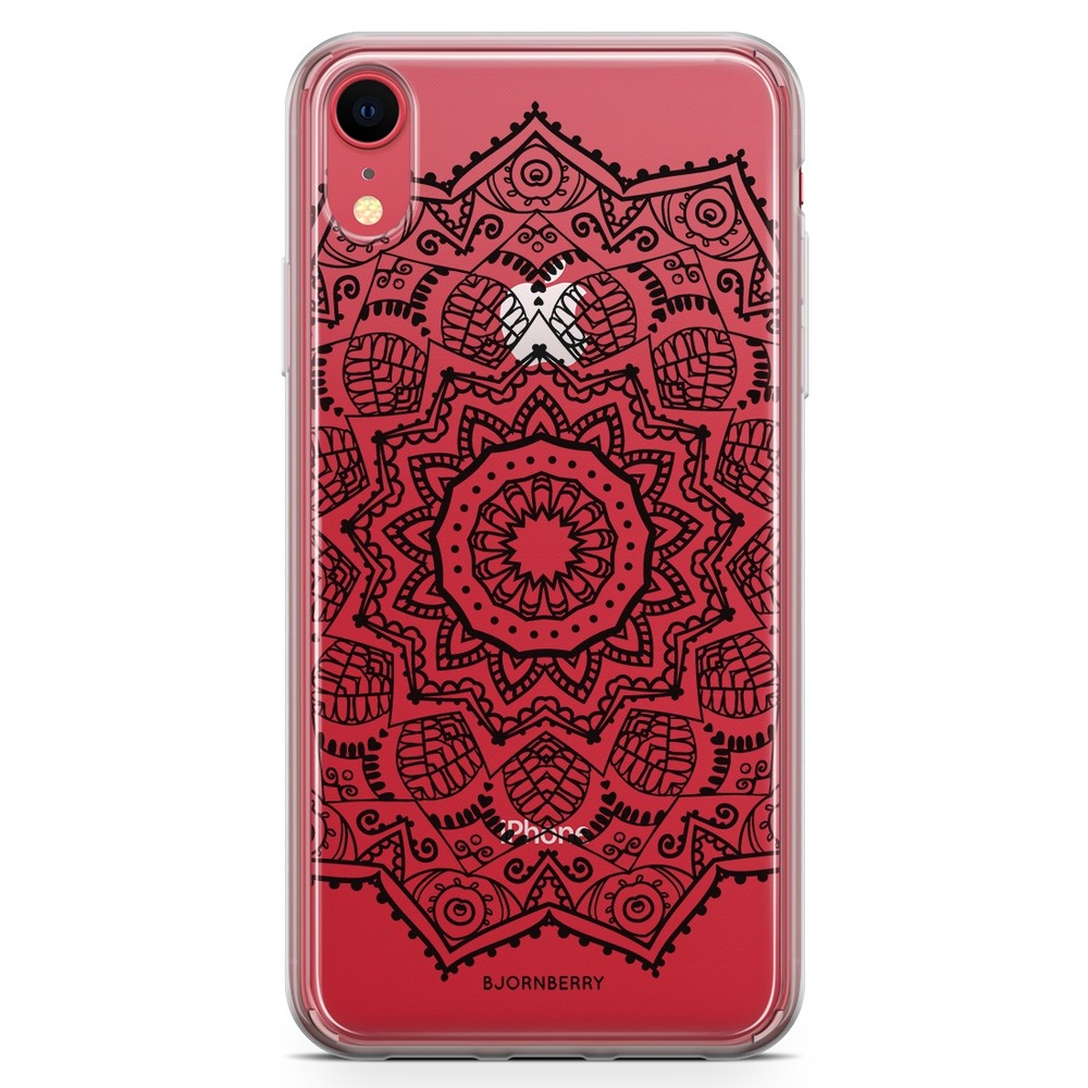 iPhone XR Fashion Case - Black Mandala
