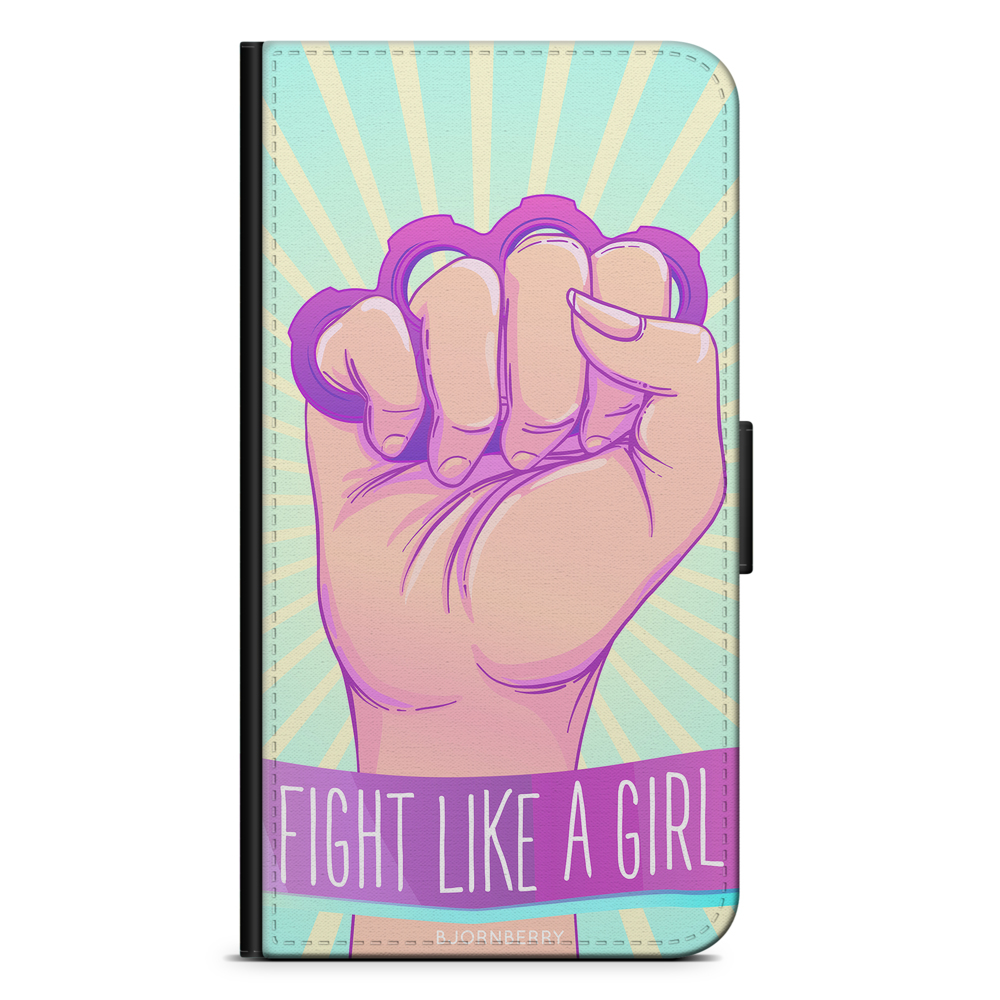 Samsung Galaxy A7 (2018) Plånboksfodral - Fight Like A Girl | Mobilskal & Mobilfodral BJORNBERRY