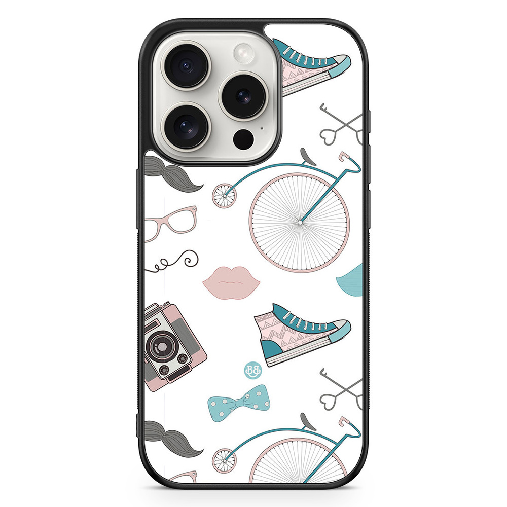 iPhone 15 Pro Case - Hipster Pattern
