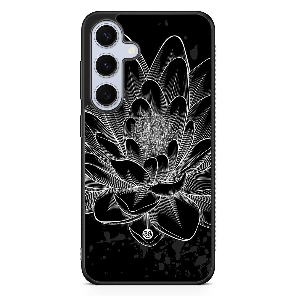 Samsung Galaxy S24 5G Case - Black/White Lotus