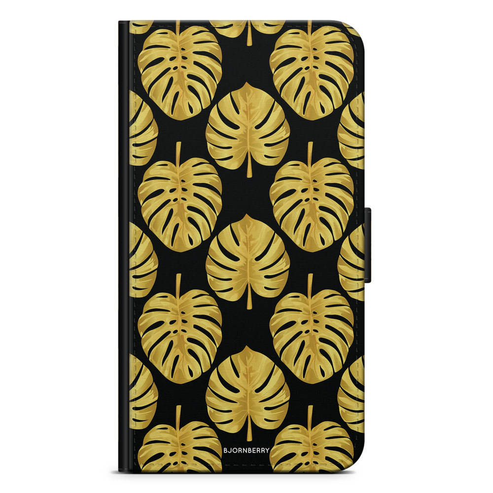Sony Xperia 10 Plånboksfodral - Guld Monstera
