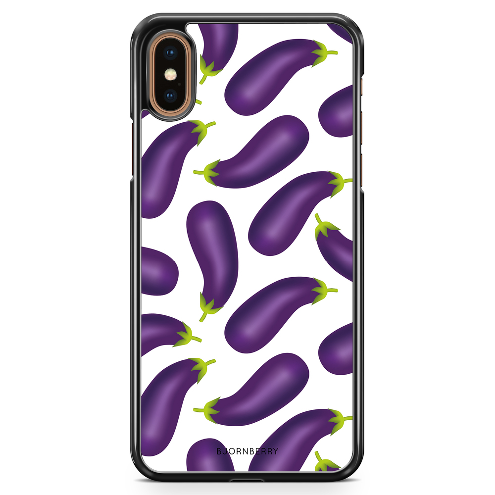 iPhone XS Max Case - Eggplant Pattern