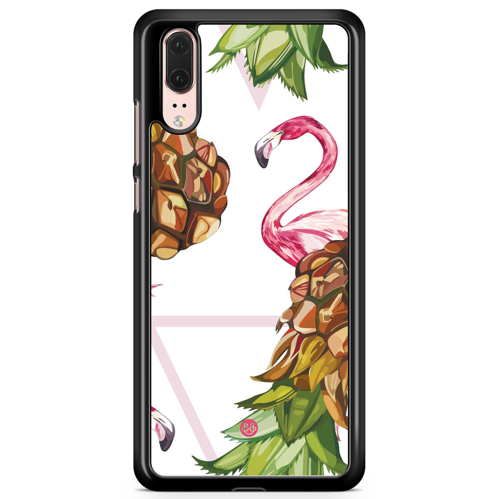 Huawei P20 Case - Pineapple & Flamingo