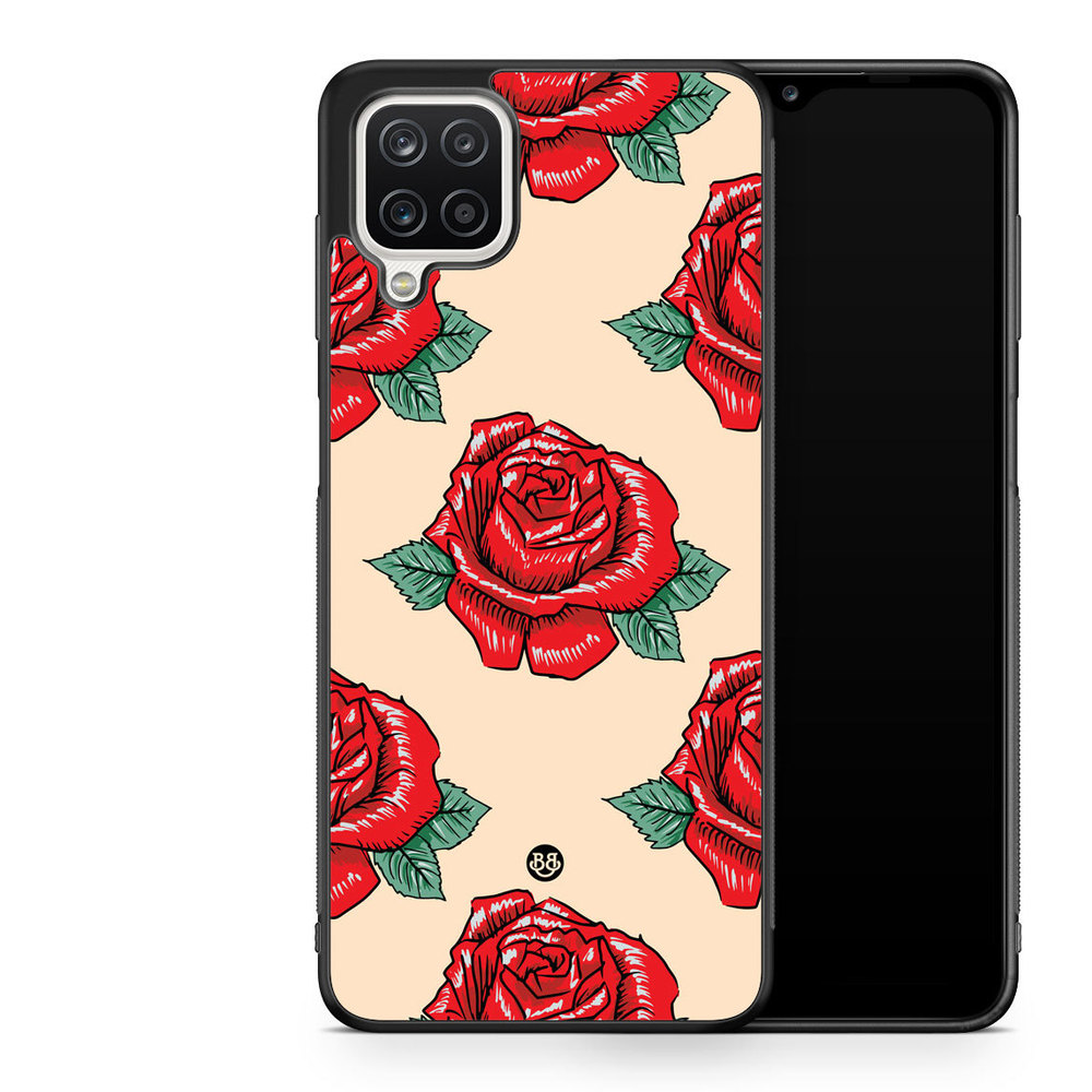 Samsung Galaxy A12 Case - Rose Pattern