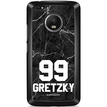 Moto G5 Plus Case Custom - Black Marble Number