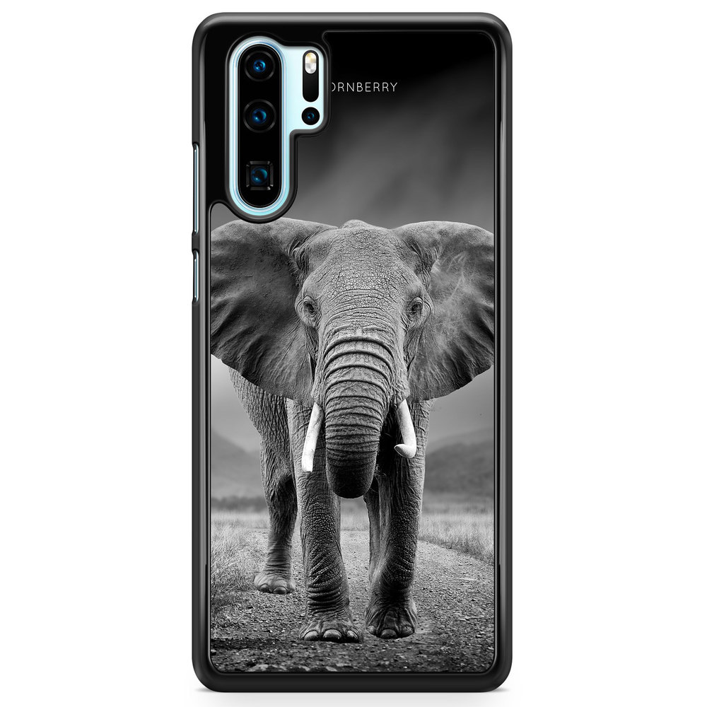 Huawei P30 Pro Case - Black/White Elephant