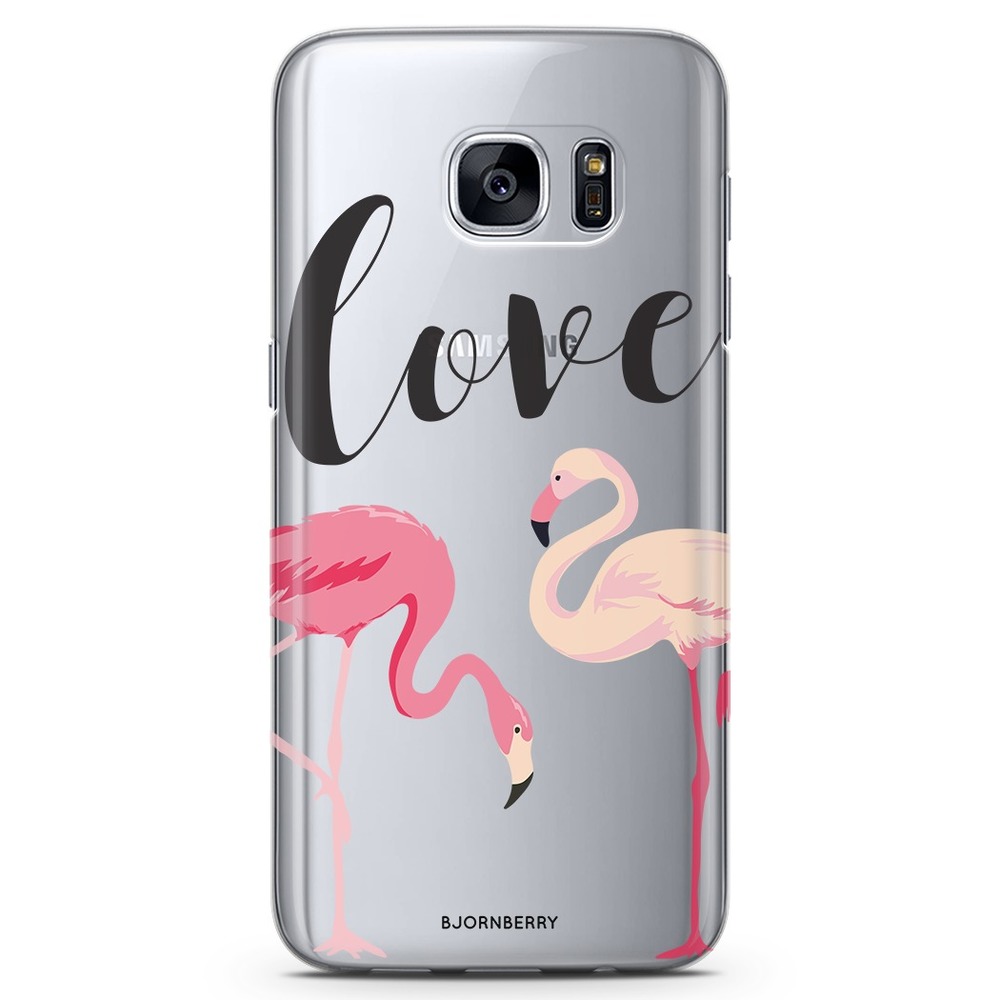 Samsung Galaxy S6 Edge TPU Case - Love Flamingo