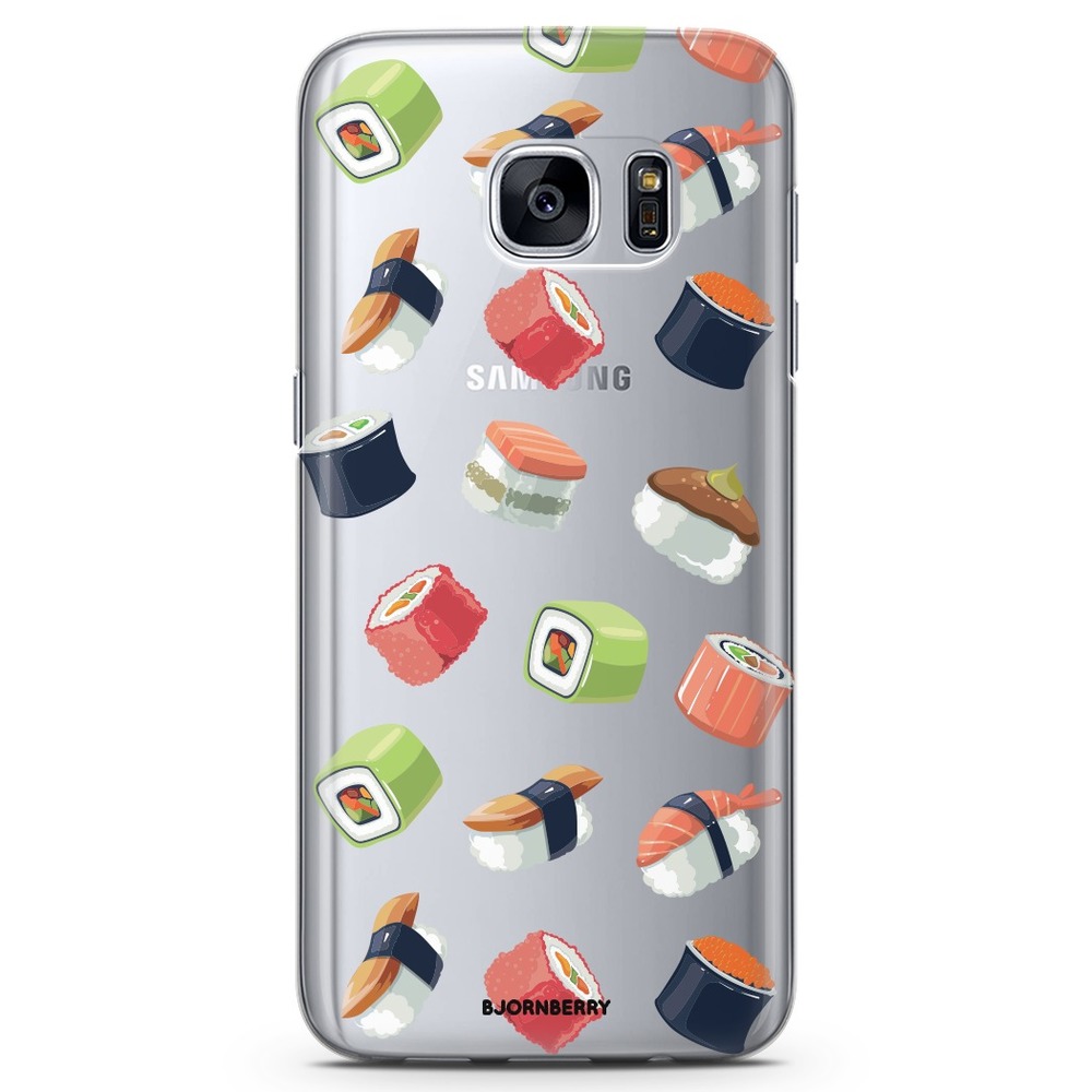 Samsung Galaxy S6 Edge Genomskinligt Skal - Sushi | Mobilskal & Mobilfodral BJORNBERRY
