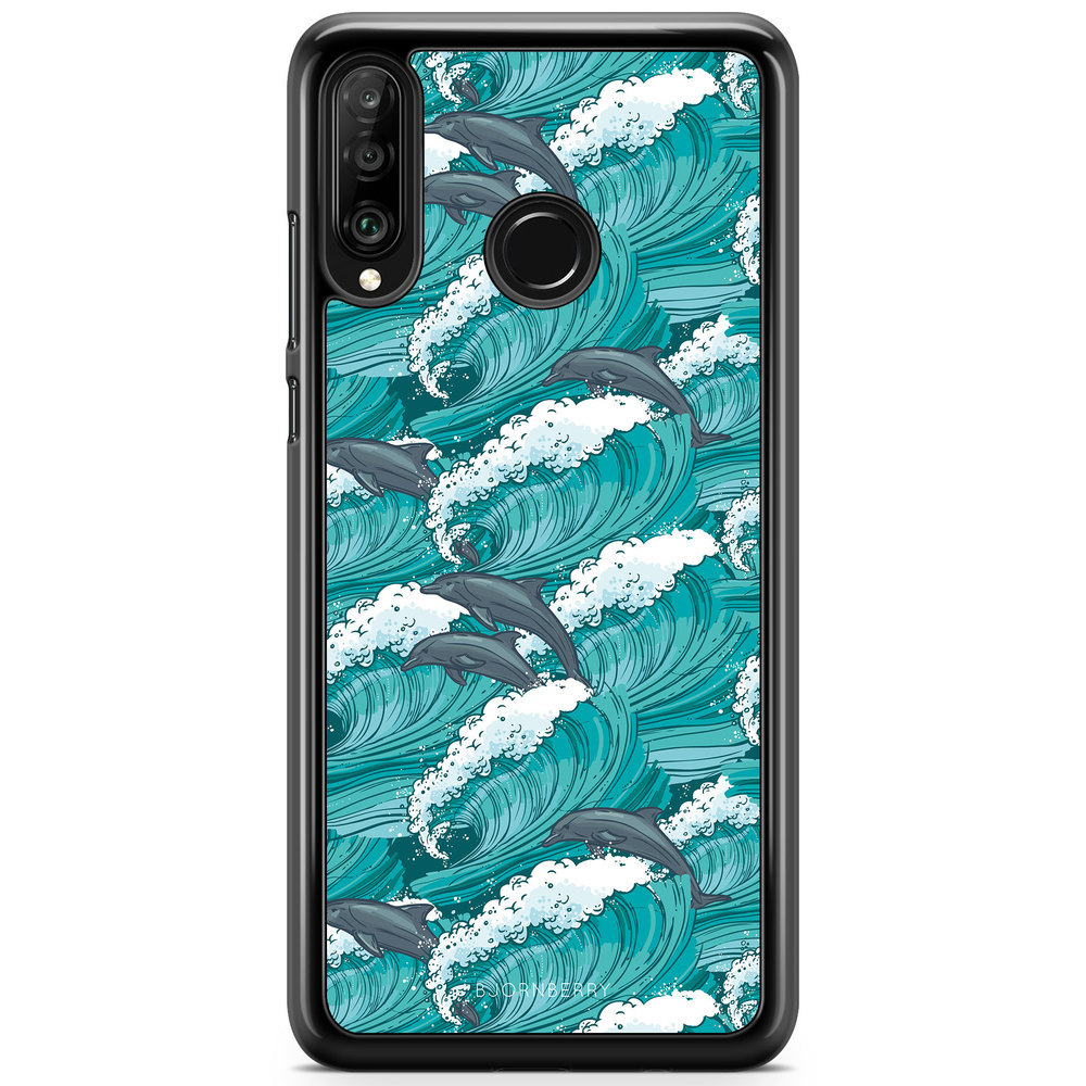 Huawei P30 Lite Case - Waves And Dolphins