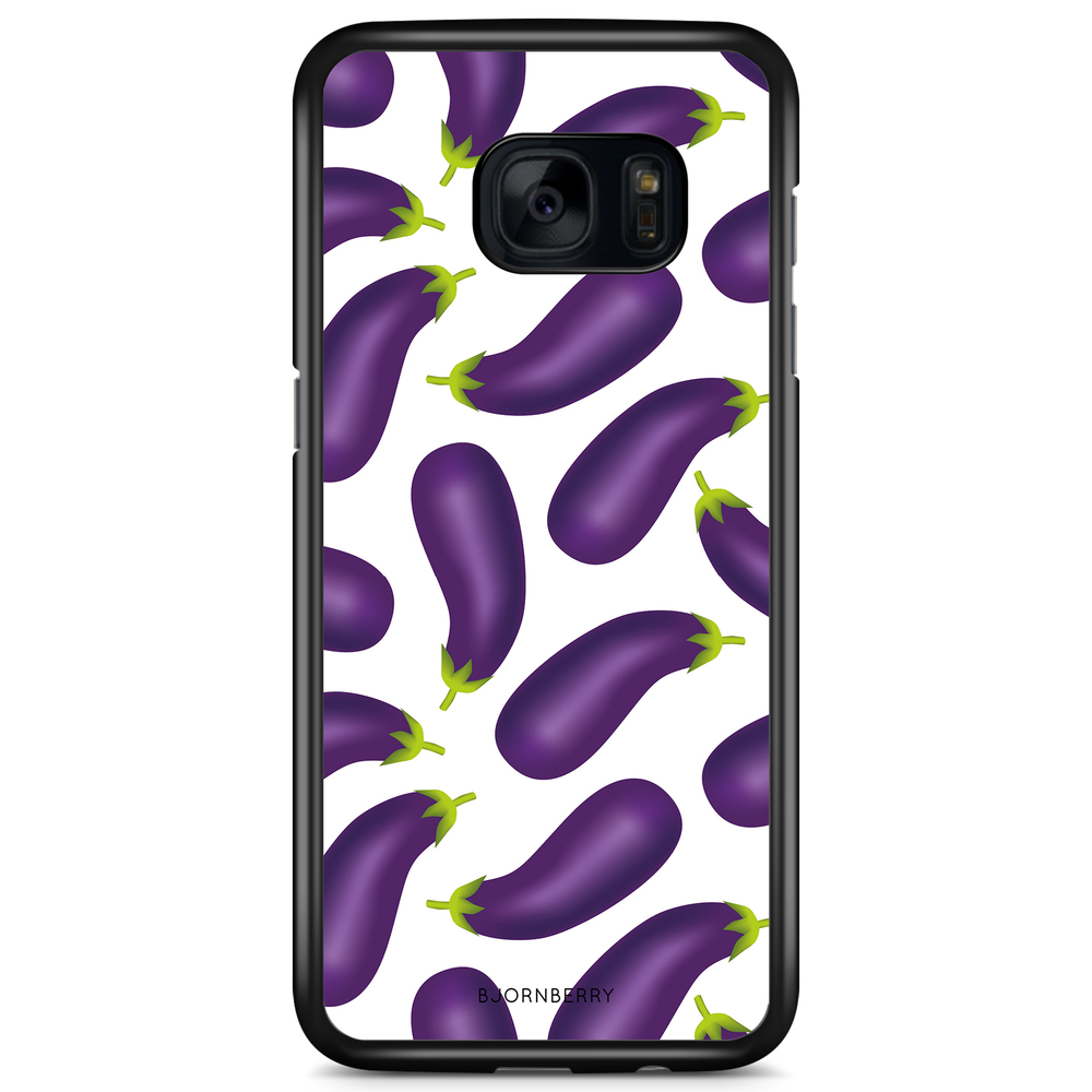 Samsung Galaxy S7 Edge Case - Eggplant Pattern