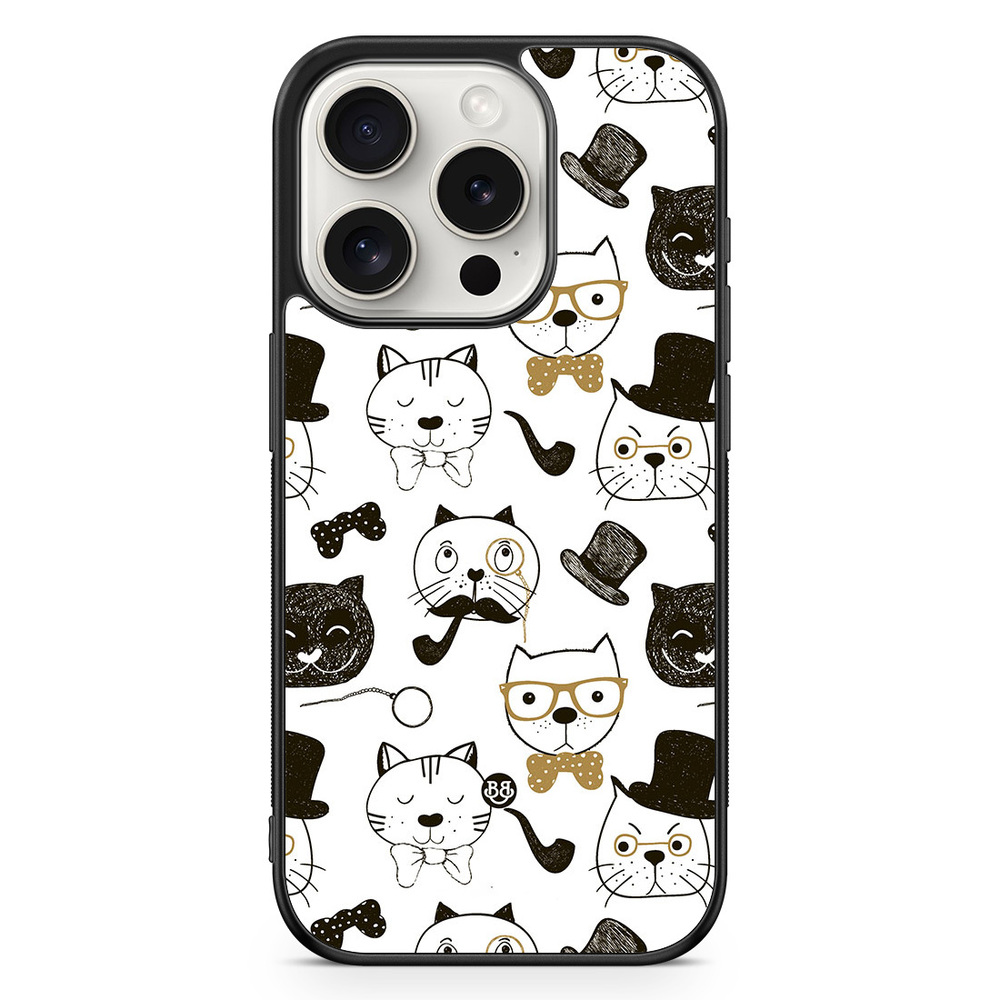iPhone 15 Pro Case - Cartoon cats