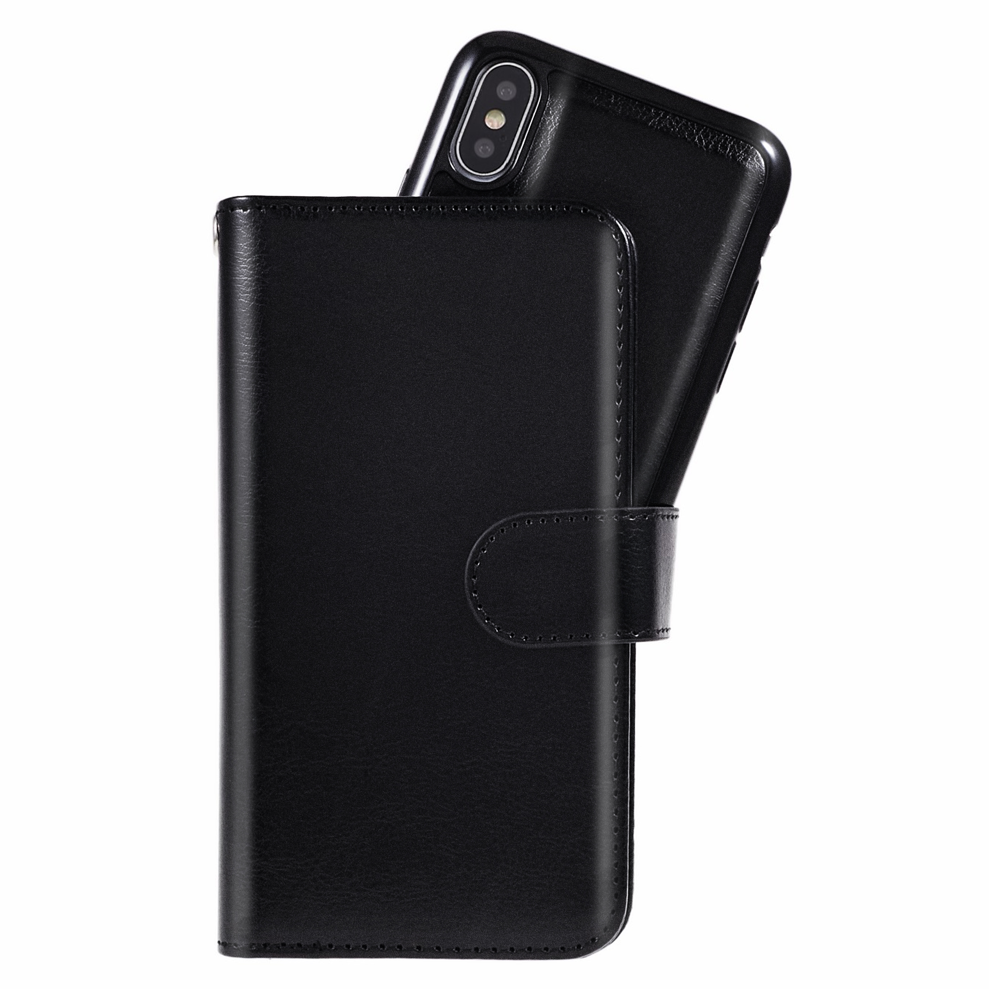 iPhone X/Xs Magnet Wallet Case 9 CARD SLOTS - Svart