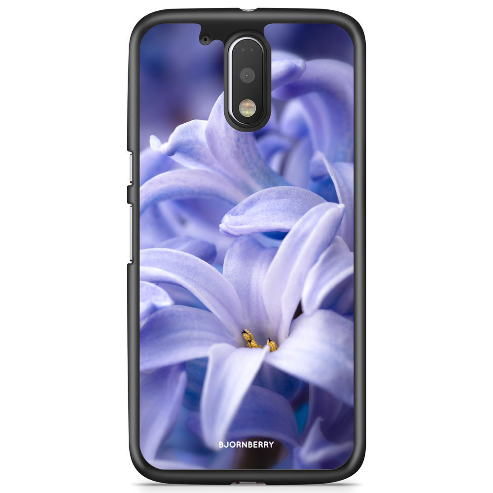 Moto G4/G4 Plus Skal - Blå blomma