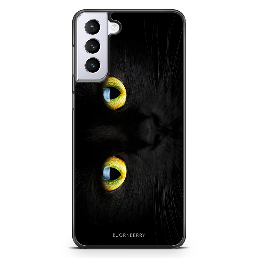 Samsung Galaxy S21 Plus Case - Black Cat Close Up