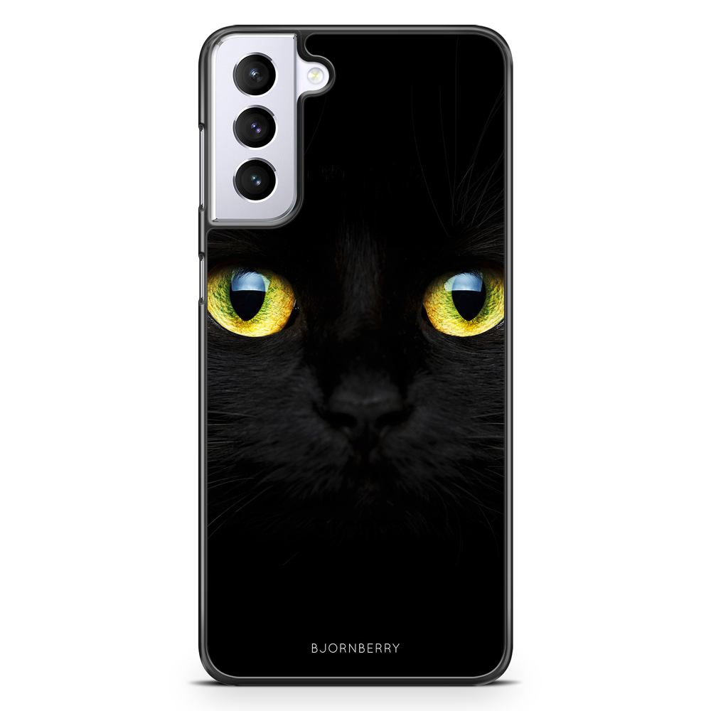 Samsung Galaxy S21 Plus Case - Black Cat Close Up