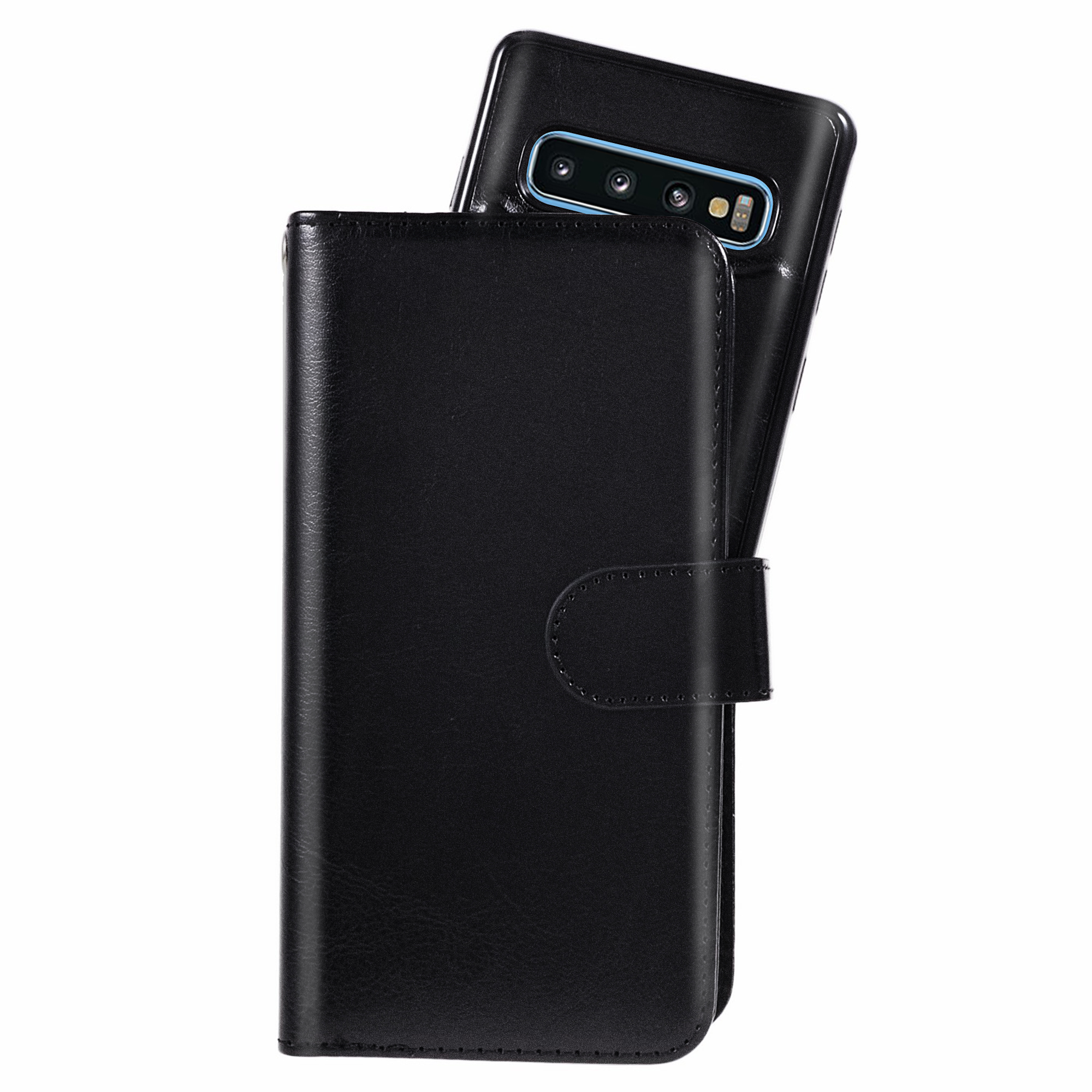 Samsung Galaxy S10 Magnet Wallet Case 9 CARD SLOTS - Svart