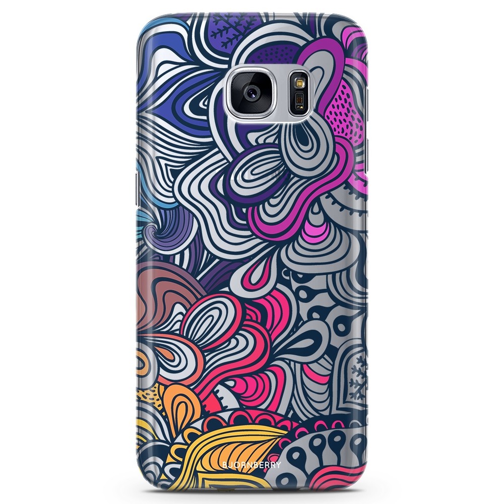 Samsung Galaxy S6 Edge TPU Case - Retro Flowers