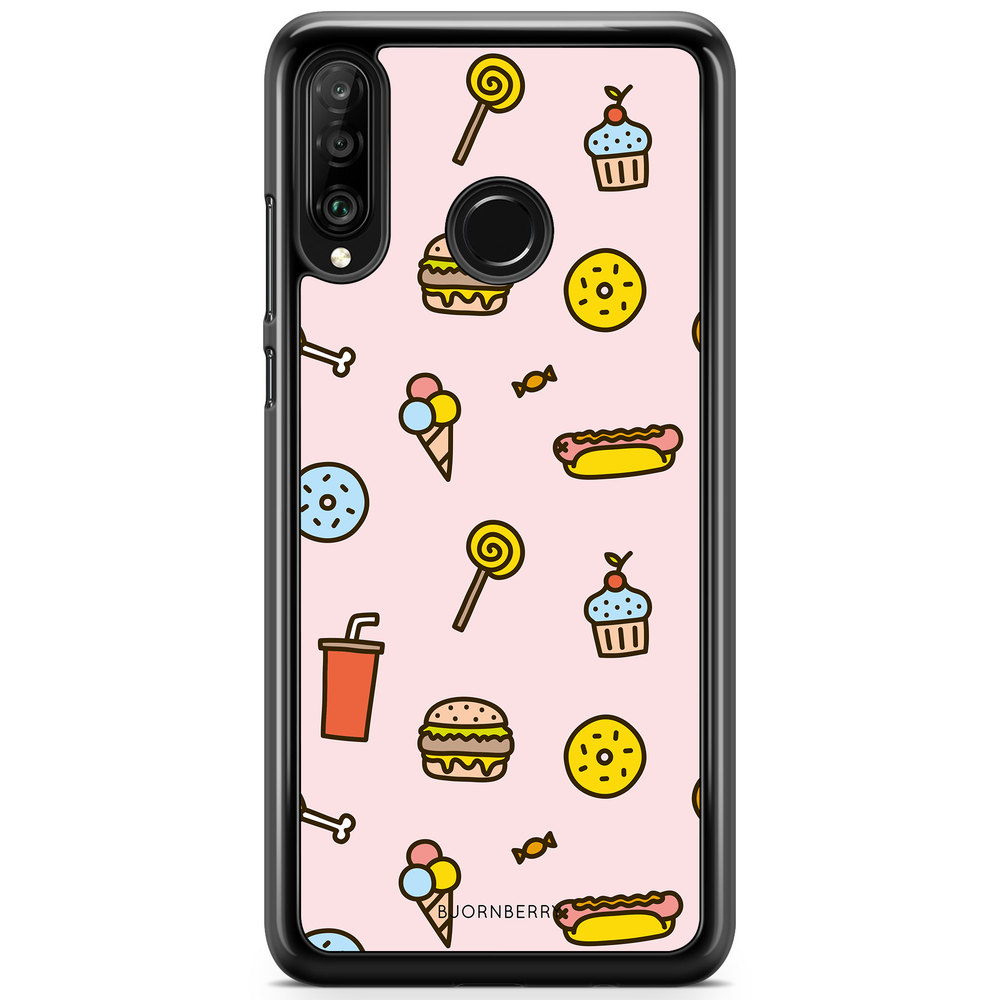 Huawei P30 Lite Case - Junk Food Pattern