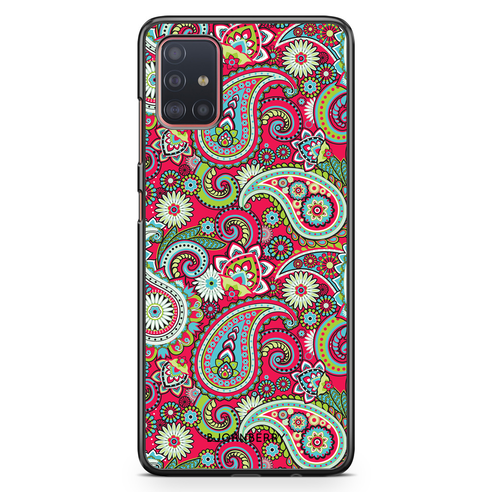 Samsung Galaxy A51 Case - Red Paisley