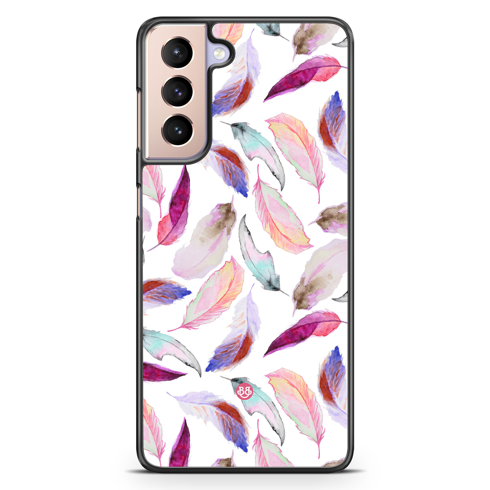 Samsung Galaxy S21 Case - Watercolor Feathers