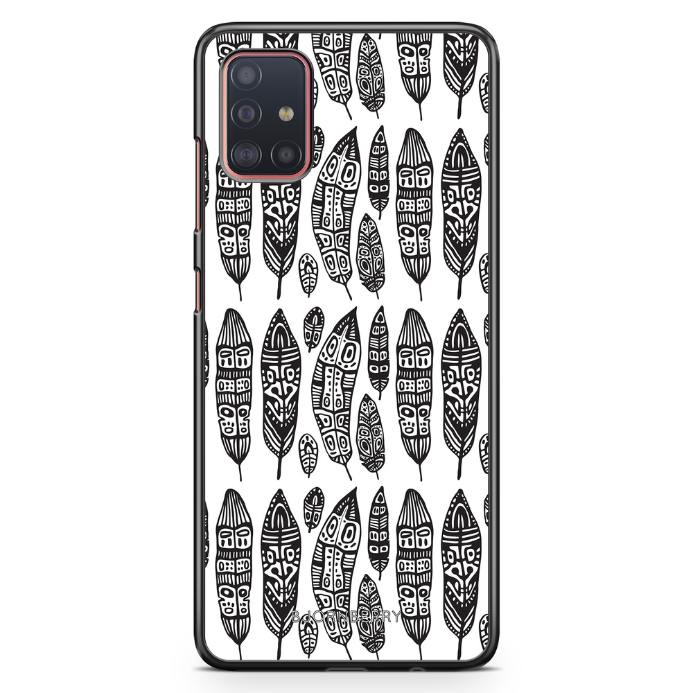 Samsung Galaxy A51 Case - Vintage Feathers