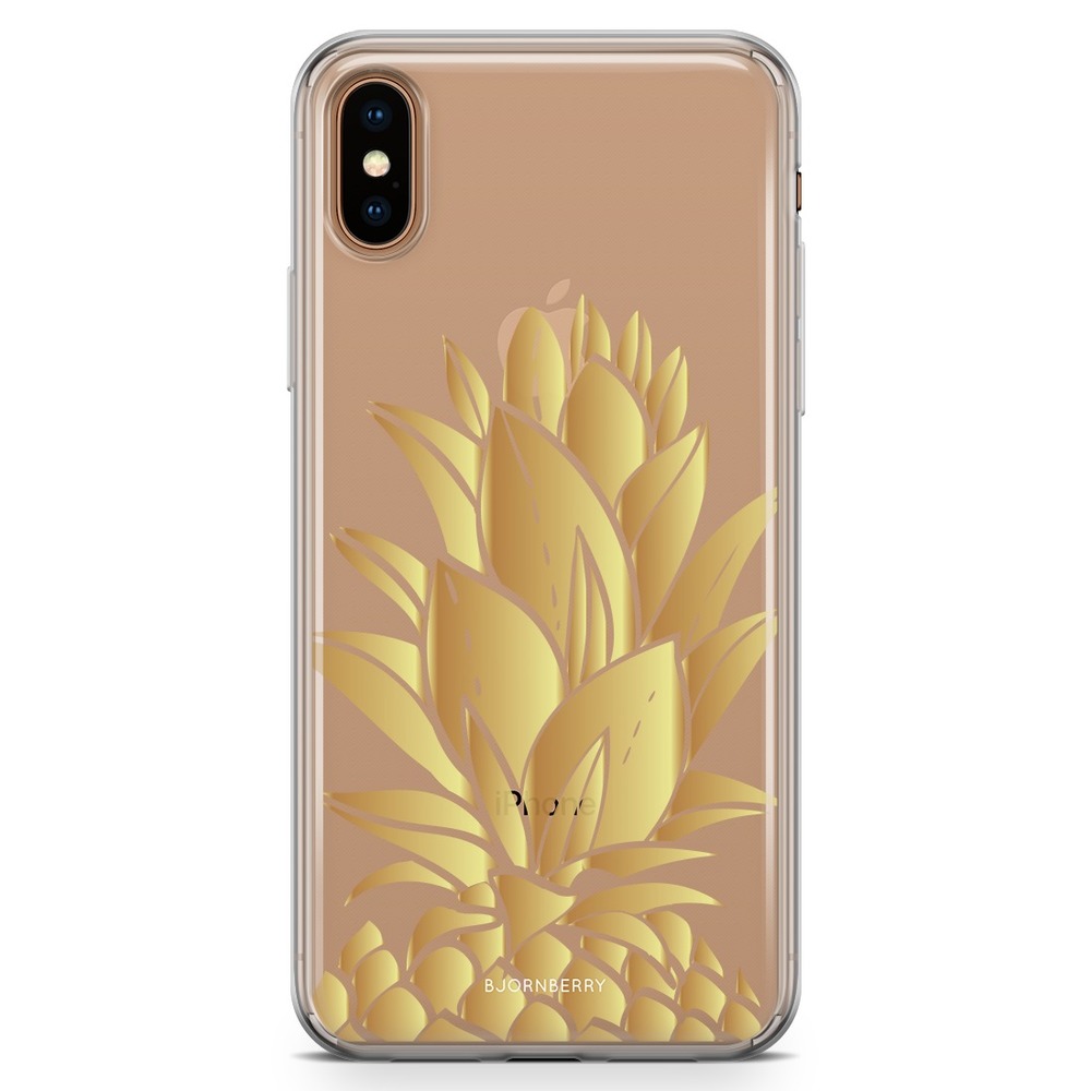 iPhone Xs Max Fashion Case - Gold Pineapple