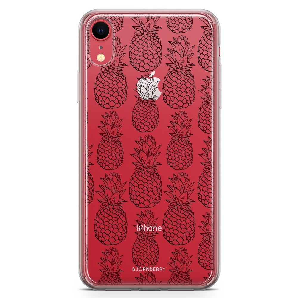 iPhone XR Fashion Case - Black Pineapple