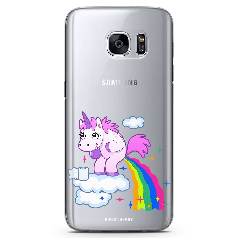 Samsung Galaxy S6 Edge TPU Case - Pooping Unicorn