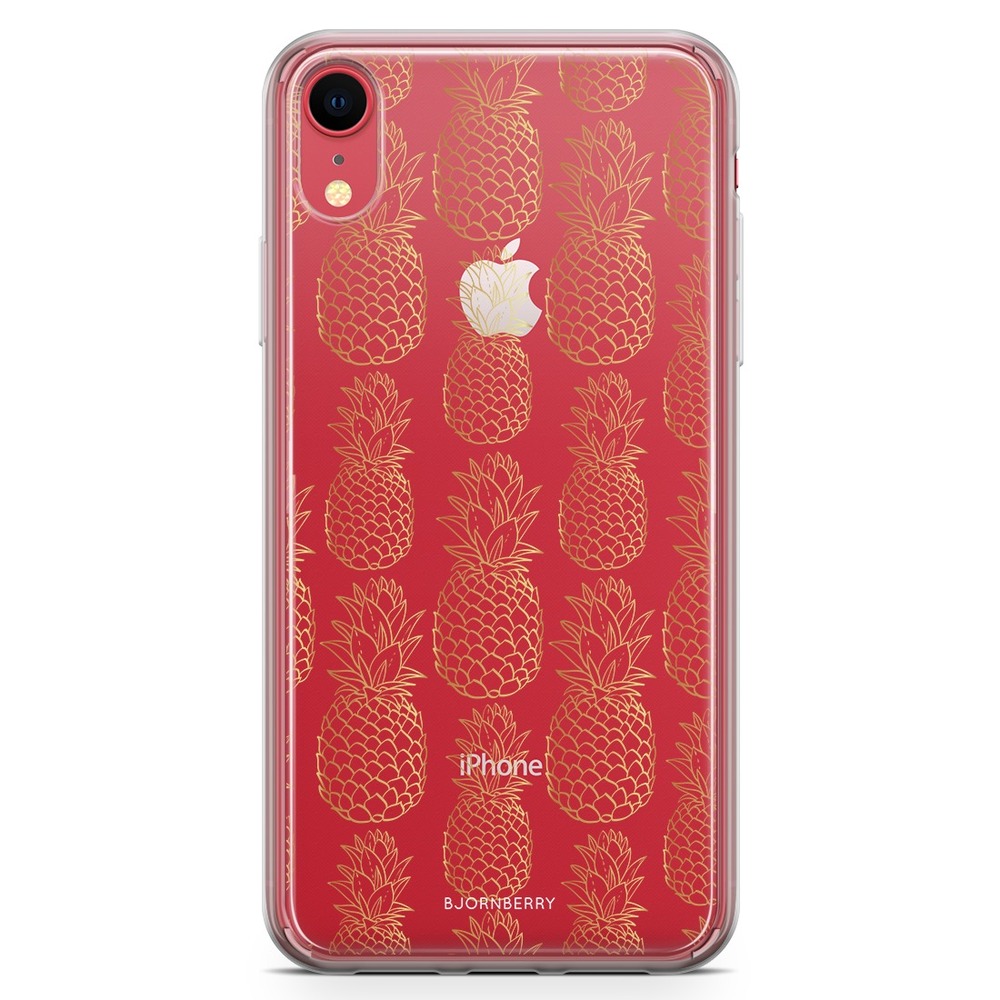 iPhone XR Fashion Case - Gold Pineapples