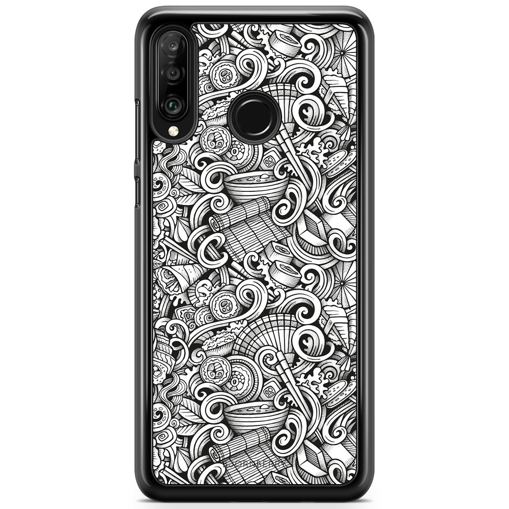 Huawei P30 Lite Case - Japanese Pattern