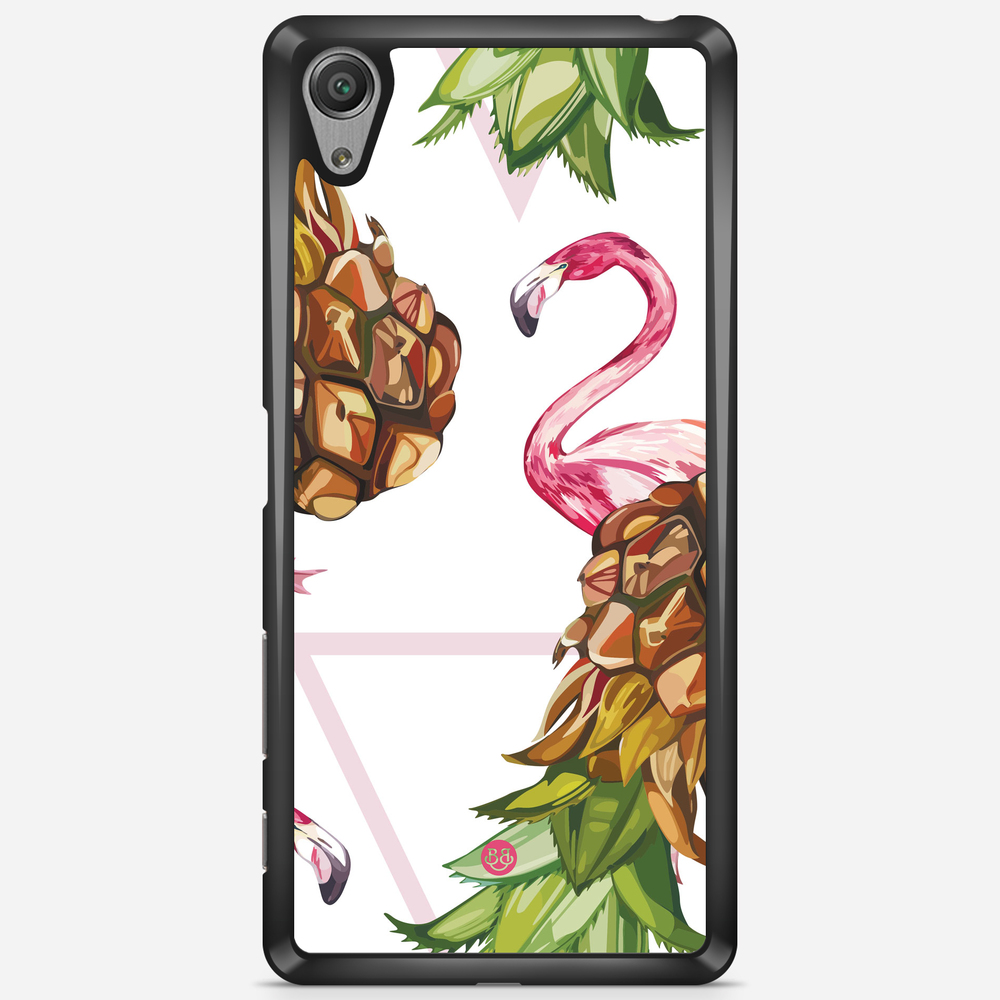 Sony Xperia X Performance Case - Pineapple & Flamingo