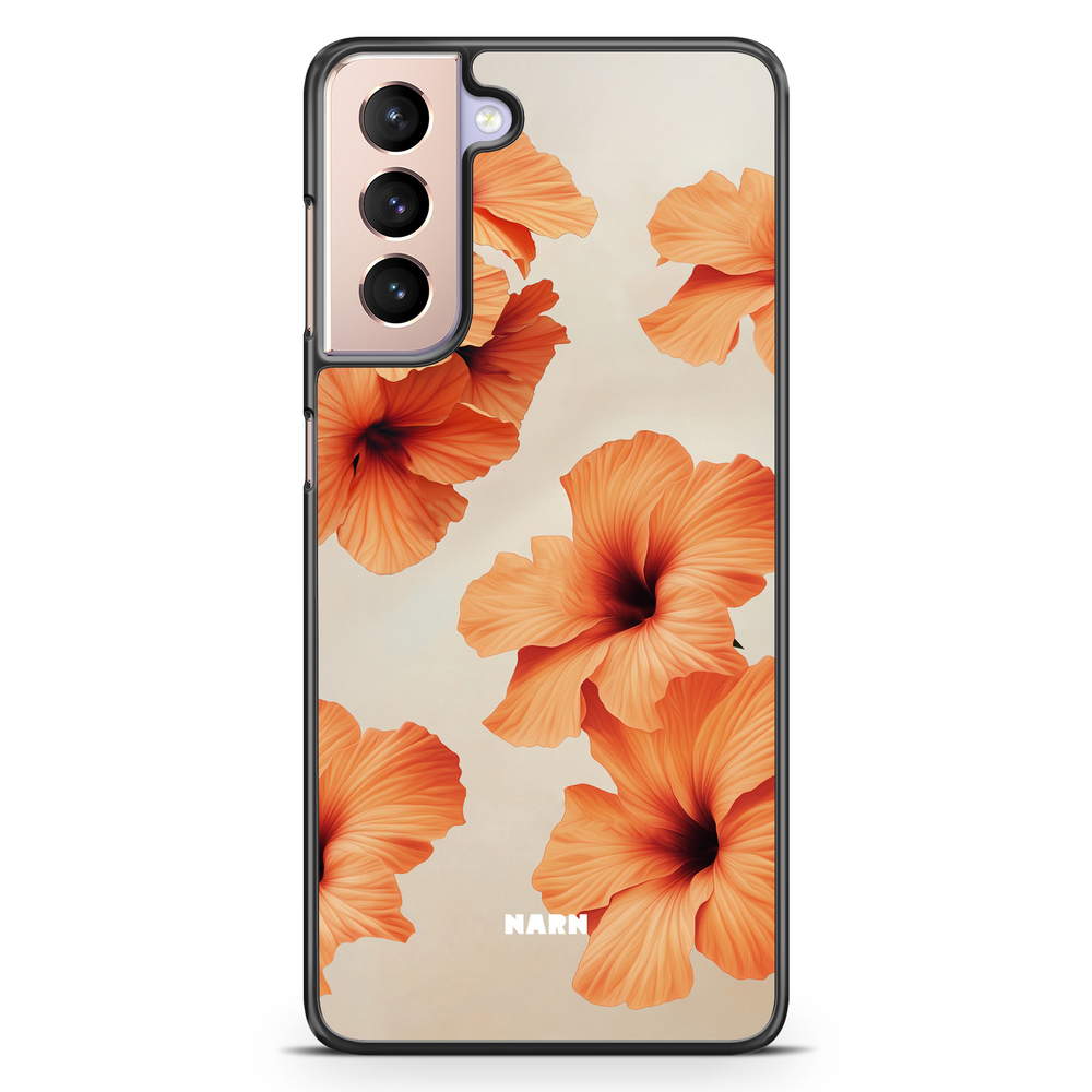 Samsung Galaxy S21 Case - Hibiscus Era - Papaya
