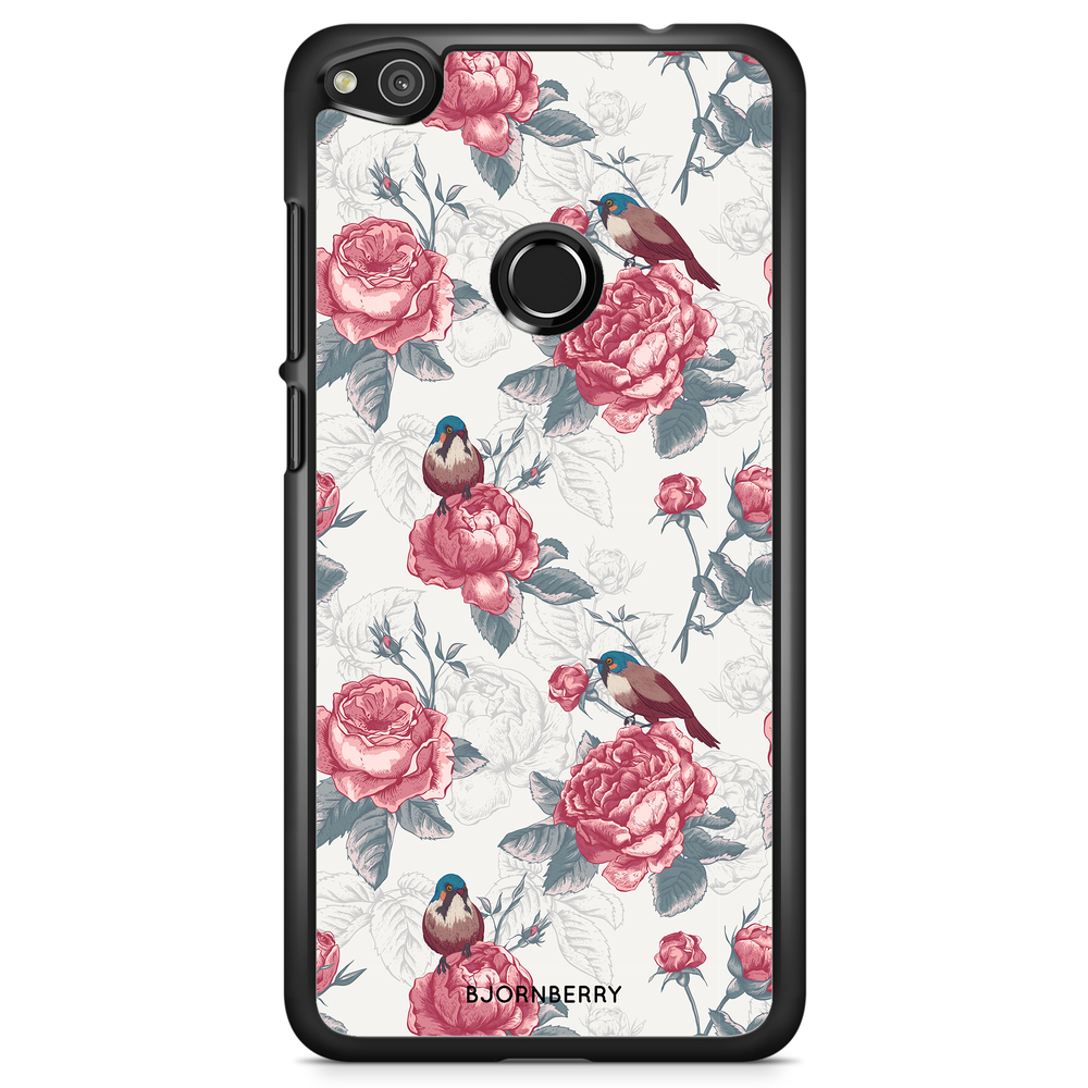 Huawei Honor 8 Lite Case - Roses and Birds