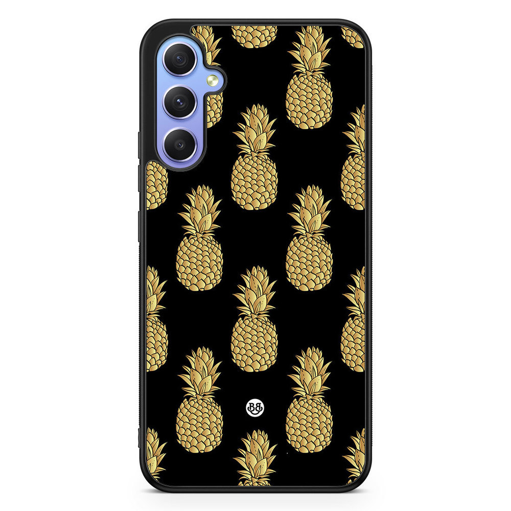 Samsung Galaxy A34 5G Case - Gold Pineapples